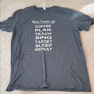 Music Teacher Life Graphic Tee - Gray